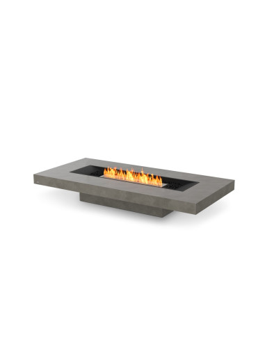 Table Brasero GIN 90 LOW Naturel Brûleur BioEthanol inox - EcoSmart Fire