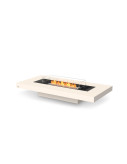 Table Brasero GIN 90 LOW Bone Brûleur BioEthanol inox avec protection - EcoSmart Fire
