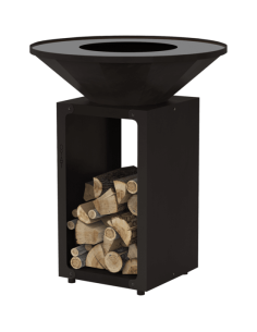 Brasero rond Ø 88 cm sur meuble - Noir - B.B.O 88 Noir - Oyat