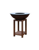 Pack brasero rond Ø 84 cm sur meuble - Acier Corten - Montabile - Moyen - Quoco