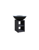 Pack brasero rond Ø 84 cm sur meuble - Noir - Piatto - Moyen - Quoco