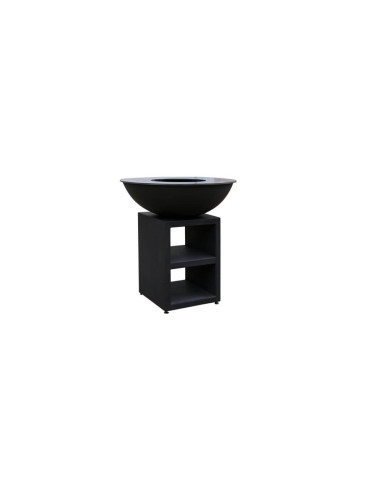 Pack brasero rond Ø 94 cm sur meuble - Noir - Piatto - Large - Quoco 2