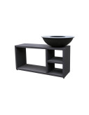 Pack brasero rond Ø 84 cm sur table - Noir - Tavolo - Moyen - Quoco