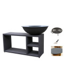 Pack brasero rond Ø 94 cm sur table - Noir - Tavolo - Large - Quoco