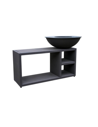 Pack brasero rond Ø 94 cm sur table - Noir - Tavolo - Large - Quoco