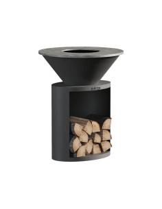 Brasero rond Ø 80 cm sur meuble - Noir - Ellipse - Firten