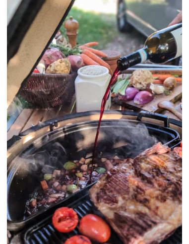Cocotte demi-lune en fonte pour Kamado Classic 2.0 - Monolith