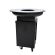 Round black brasero of Ø 650 mm on furniture (La p'tite Huguette)