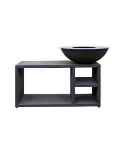 Brasero rond Ø 94 cm sur Table - Noir - Quoco
