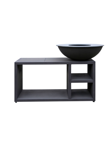 Brasero rond Ø 94 cm sur Table - Noir - Quoco