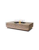 Table Brasero MARTINI 50 Teck Brûleur Bio ethanol avec protection - EcoSmart Fire